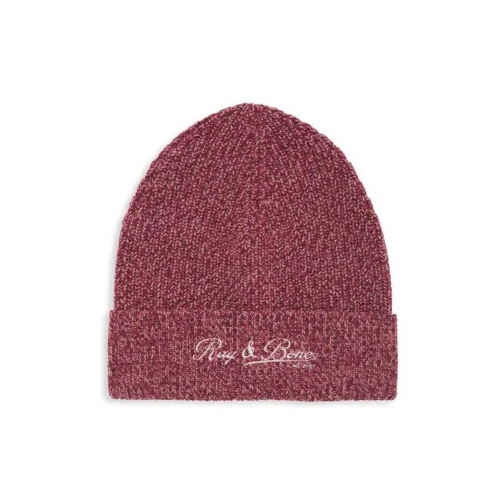 Rag & Bone Women's Wool Blend Heritage Beanie - Burgundy $165